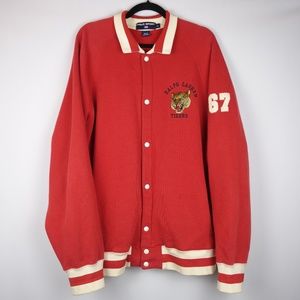 Vintage Ralph Lauren Polo Sport Tigers Embroidered Varsity Sports Jacket, Sz XL